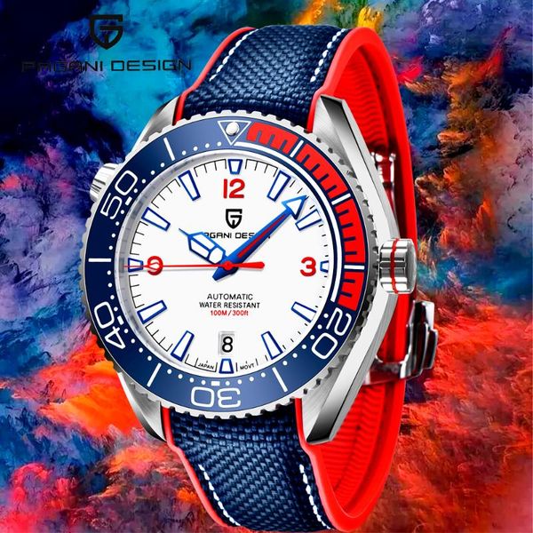 

wristwatches 2021 pagani design luxury 100m waterproof stainless steel automatic mechanical men's watches sapphire glass sports male cl, Slivery;brown