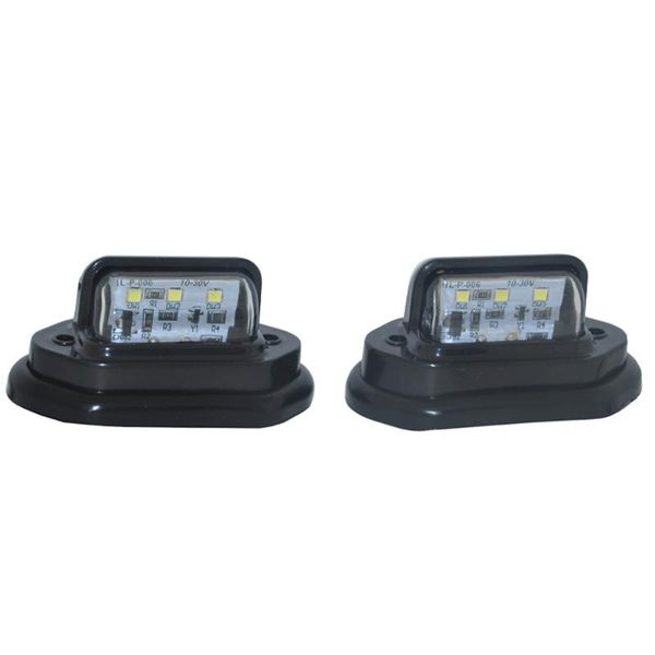 

2pcs 12v 24v trailer truck bus led license plate lights lorry van back lamp tail light car rear view cameras& parking sensors