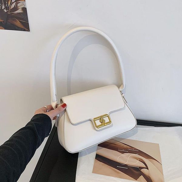 

shoulder bags color pu solid leather underarm for women 2021 summer fashion handbags travel female crossbody bag