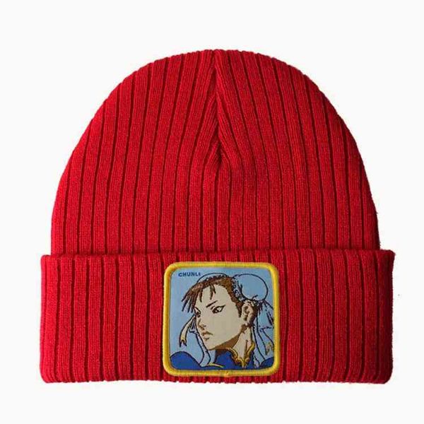 

beanies sale men's and women's wool hat winter champion street character animation series knitted hat hip hop, Blue;gray
