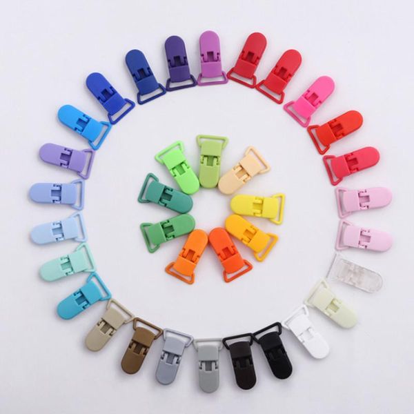 

pacifiers# 10pcs multi color baby pacifier clips solid plastic soother holder infant nipples clamp toy