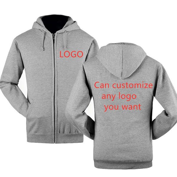 

men's jackets spring autumn sweatshirt can custom logo solid color fashion casual sport jacketcotton hoodie, Black;brown