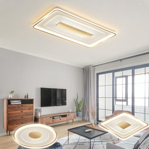 

lamp modern minimalist atmosphere household led ceiling golden lighting luxury lights