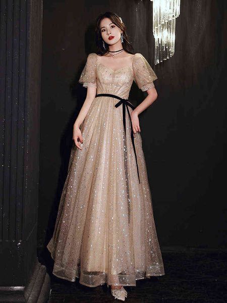 

luxury prom dresses evening 2021 off shoulder banquet host champagne annual meeting autumn, Black