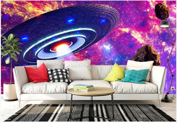 

wallpapers 3d wallpaper for walls in rolls home decor fantasy ufo universe meteorite living room custom po on the wall