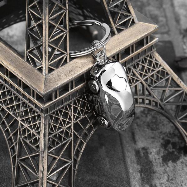 

keychains 1pcs car pendant silver metal keyring bag hanging keychain gift creative