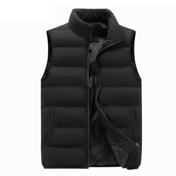 

men's vests 2021 casual stand collar men sleeveless jacket, Black;white