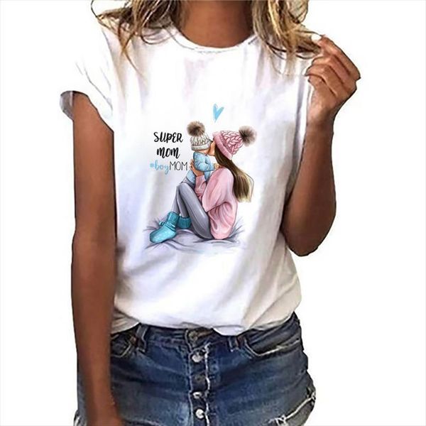 

fashion leisure and women men t shirts super mom printed harajuku o neck short sleeved ladies, White;black