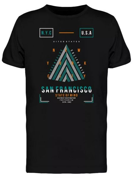 

San Francisco Urban Graphic Men's Tee -Image by Shutterstock, White;black