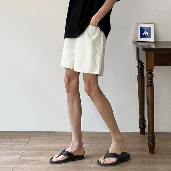 

men's shorts summer cotton casual fashion beige men streetwear korean loose hip-hop straight mens m-2xl, White;black