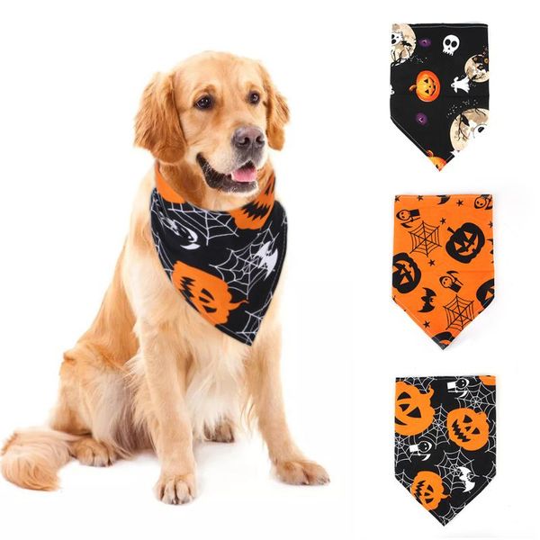 

dog apparel halloween costume bandana scarf pet accessories neckerchief animal saliva towel funny collar for cat pumpkin supplies