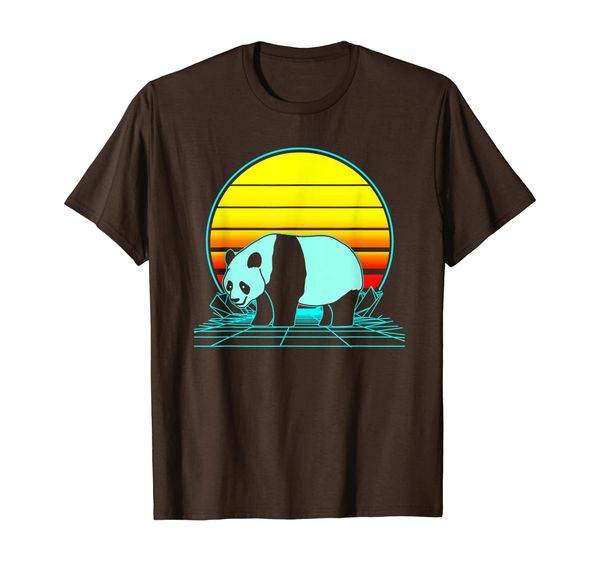 

retro panda vaporwave t-shirt, White;black