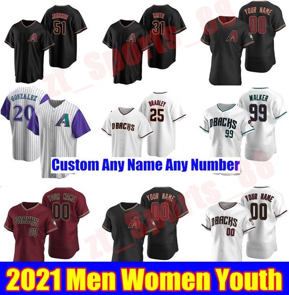 

2021 men women youth kids ketel marte baseball jerseys randy johnson archie bradley walker mike leake david peralta zac gallen lopez martin, Blue;black