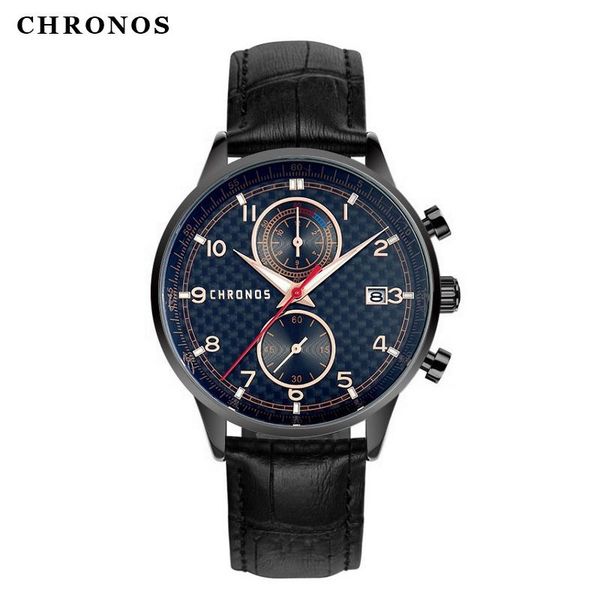 

wristwatches chronos men's watch men fashion sport watches waterproof auto date clock saat relogio masculino, Slivery;brown