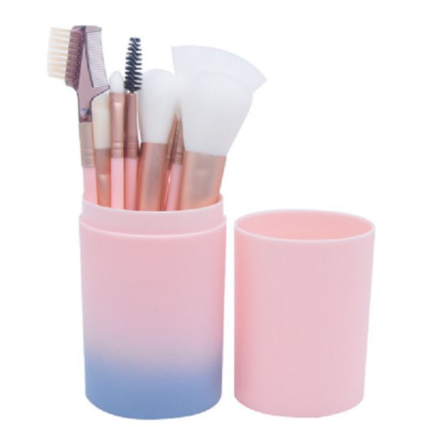 

pink makeup brushes for foundation powder eyeshadow eyeliner lip highlighter cosmetic brush tools make up brush set with plastic box