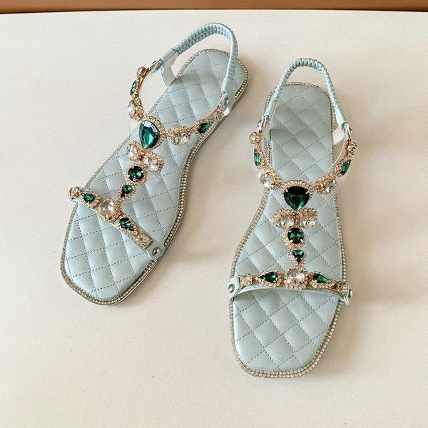 

latest women crystal sandals summer flat lady jelly casual shoes girl beach big size 34-44, Black