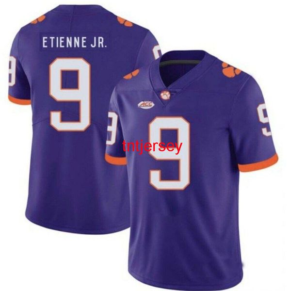 

cusm clemson tigers etienne jr jersey purple men women youth stitch add any name number xs-5xl, Black