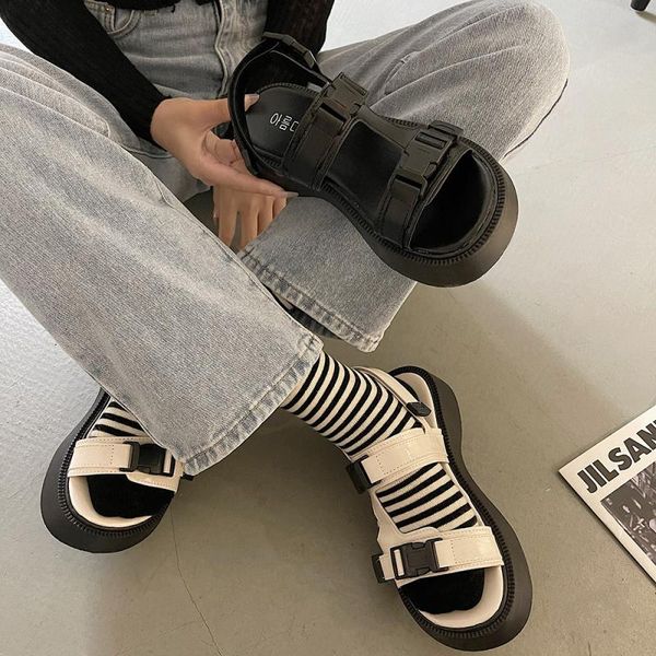 

sandals gladiator women shoes on heels women's for the summer 2021 platform woman flats designer sandal, Black