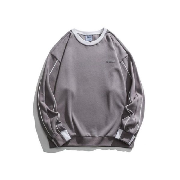 

men's hoodies & sweatshirts 2021 fall/winter 400g heavyweight sweatshirt loose hong kong style trendy printed round neck top, Black