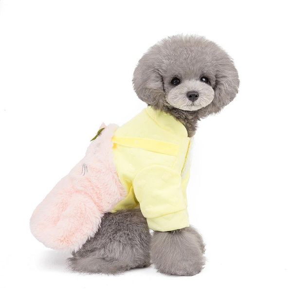 

dog apparel pet products winer autumn cute cotton bear jumpsuit rompers cloths