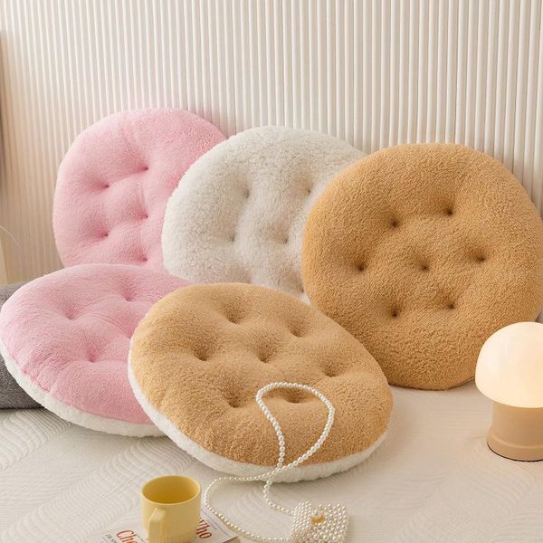 

cushion/decorative pillow circle cotton linen seat cushion autumn winter dining cushions students stool plush non-slip sofa car chair pads