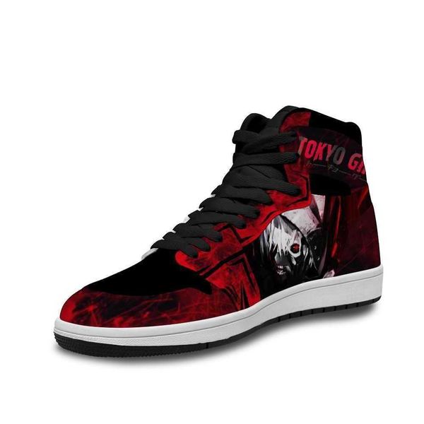 

2021 tokyo ghoul leather basketball shoes korean style for soft walking casual shoes