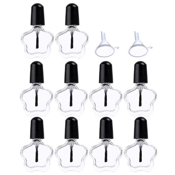 

storage bottles & jars 12pcs 5ml empty nail polish organizer glass dispenser