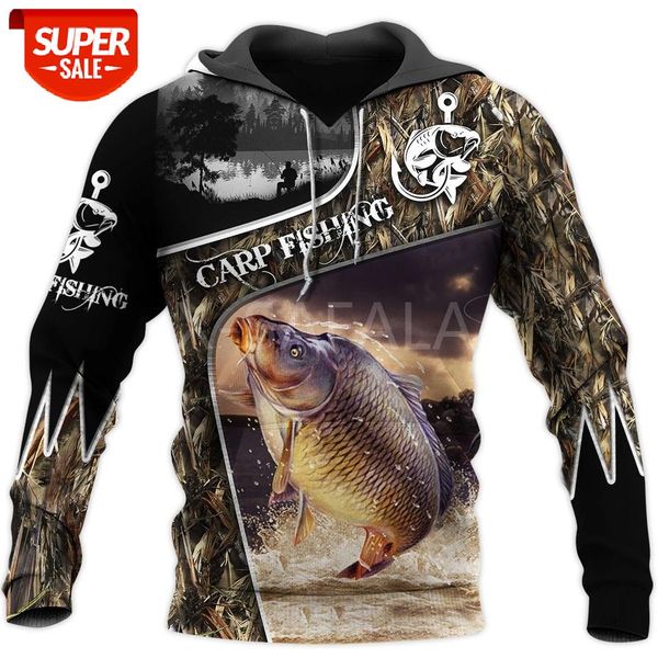 

carp fishing camo wildfish 3d all print plus hoodie man women harajuku outwear zipper pullover sweatshirt casual jacket #pr3j, Black