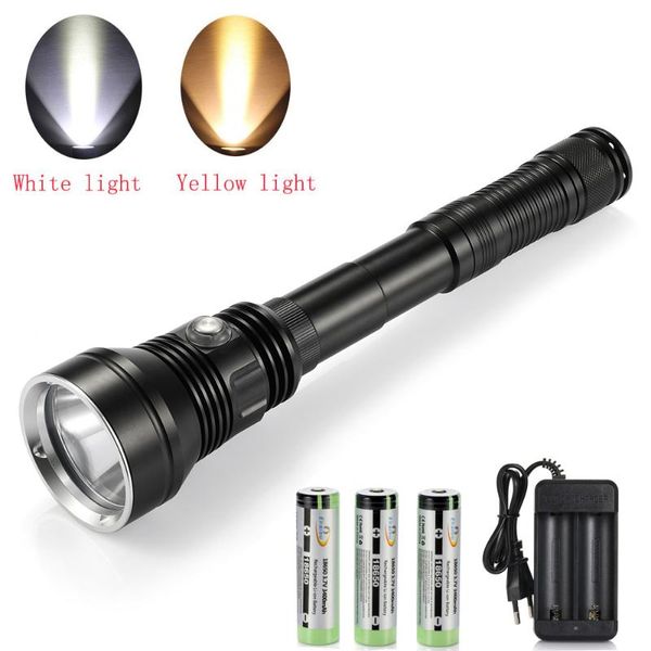 

flashlights torches xhp70.2 profession diving waterproof ip68 underwater 100m dive torch powerful light 18650 26650 led