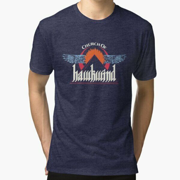 

hawkwind tri-blend t-shirt for men women, White;black