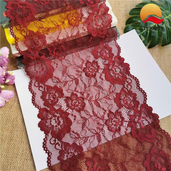 

ribbon e1077 22cm nylon spandex stretch jacquard lace trimmings for dress pants skirt hem decoration hollow accessories, Pink;blue