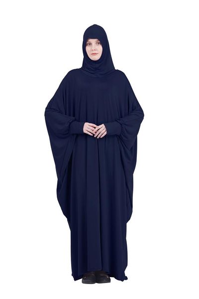 

ethnic clothing 2pcs muslim women hijab dress full cover hooded abaya long maxi islam prayer purple xxl, Red