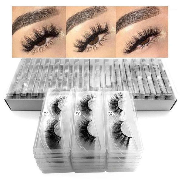

wholesale false eyelashes 3d mink lashes handmade fluffy dramatic cruelty makeup 20/30/40/50pairs1