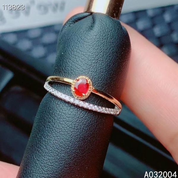 

cluster rings kjjeaxcmy fine jewelry 925 sterling silver inlaid natural gemstone ruby female ring exquisite support test selling, Golden;silver