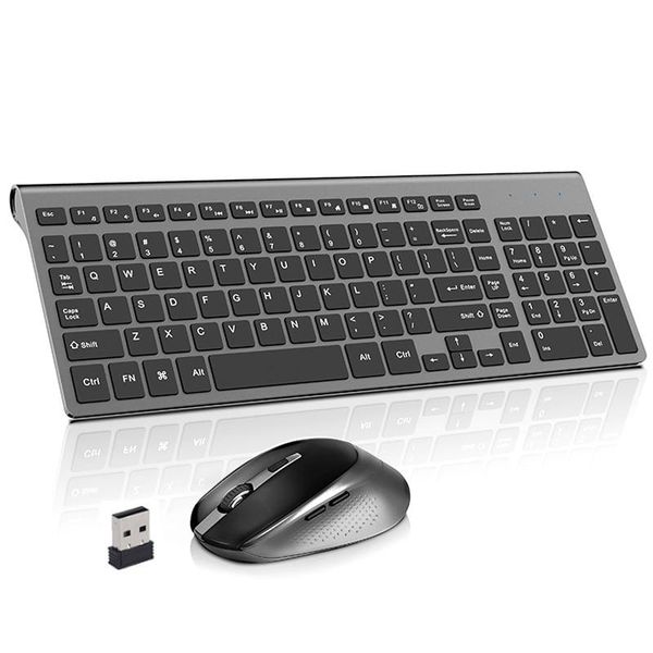 

keyboard mouse combos 2.4g wireless russia/spain/usa/france/italy/germany/united kingdom layout with number keys.full size design black