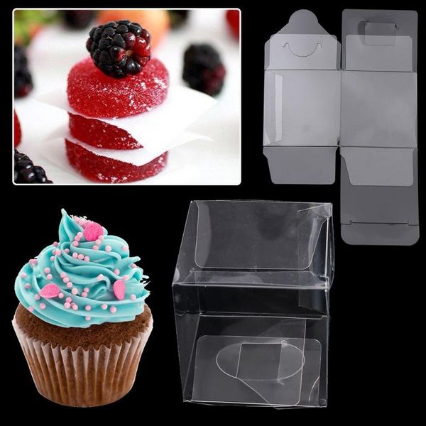 

gift wrap pvc plastic box diy pp wedding candy pet folding cube boxes cosmetic