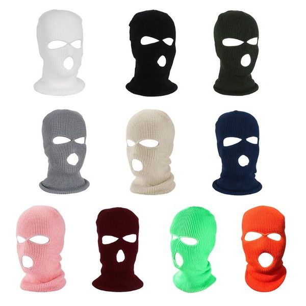 

beanies halloween 3-hole knitted full face cover winter warm neon balaclava mask hat