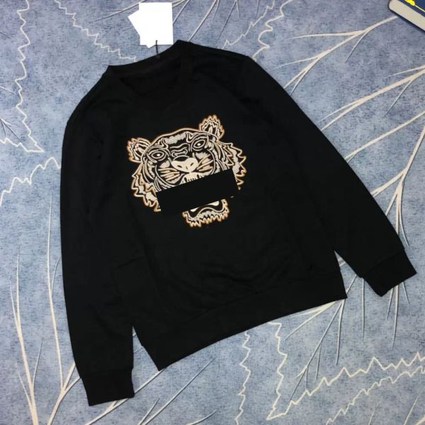 

tiger sweater jumpers embroidered hoodies pollver pullover shirts autumn spring casual streetwear, Black