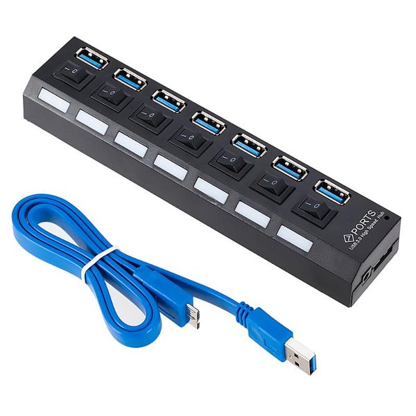 

hubs usb hub 3.0 multi splitter high speed 4/7 ports pc power expander all in for computer accessories