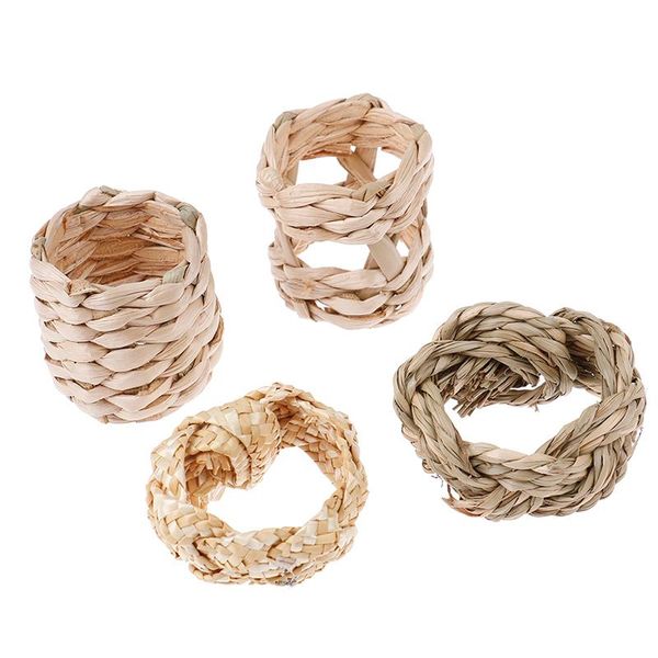 

napkin rings natural material straw corn husk ring water grass buckle