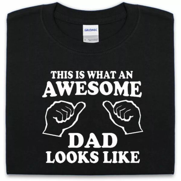 

awesome dad t-shirt mens womens funny gift fathers day, White;black