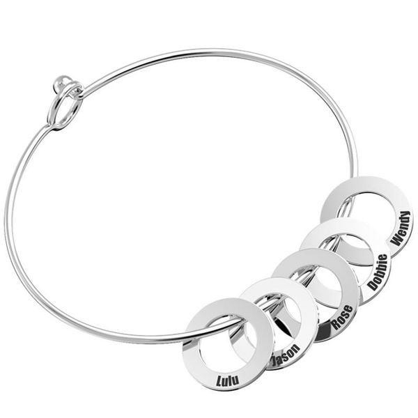 

charm bracelets infinity birthday stone lettering bracelet diy custom engraved name figure 8 combination mother's day, Golden;silver
