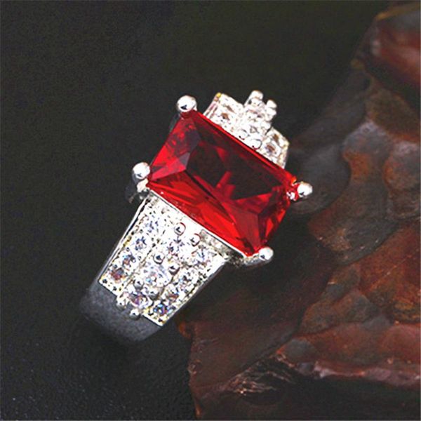 

wedding rings fashionable woman silver ring classic exquisite square inlaid zircon temperament female hand jewelry, Slivery;golden