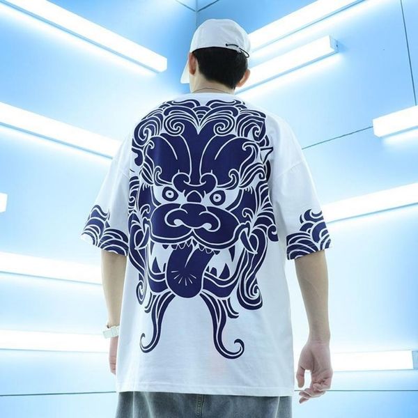 

summer short masculine shirt chinese loosey style korean five-point male, White;black