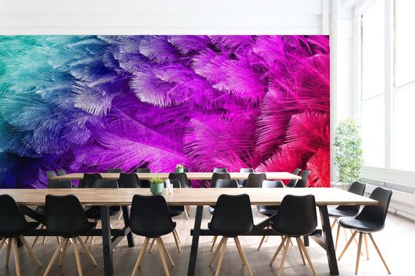 

wallpapers [self-adhesive] 3d feather 45213546 wall paper mural print decal murals