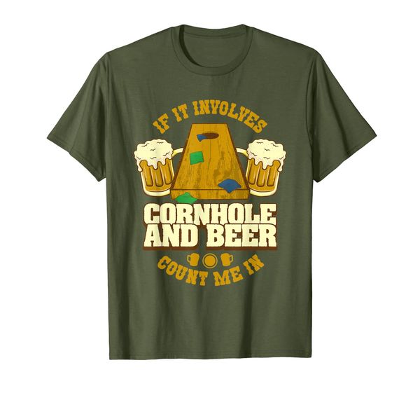 

funny cornhole vintage beer corn hole game player cornholer t-shirt, White;black