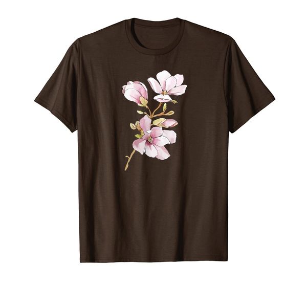 

magnolia blossom t-shirt, White;black