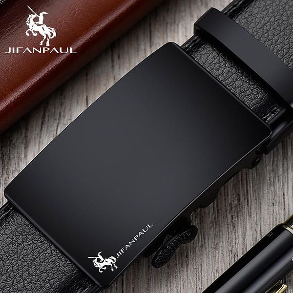 

belts jifanpaul men's belt leather black fashion alloy automatic buckle youth simple business, Black;brown
