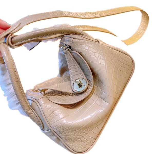 

20cm lindy bag cross body shoulder bags crocodile grain cowhide handbag h brand fanny pack genuine leather belt lady designer women wallet p