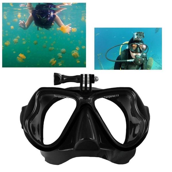 

pro underwater diving mask scuba snorkel swimming goggles equipement suitable for most sport camera masks